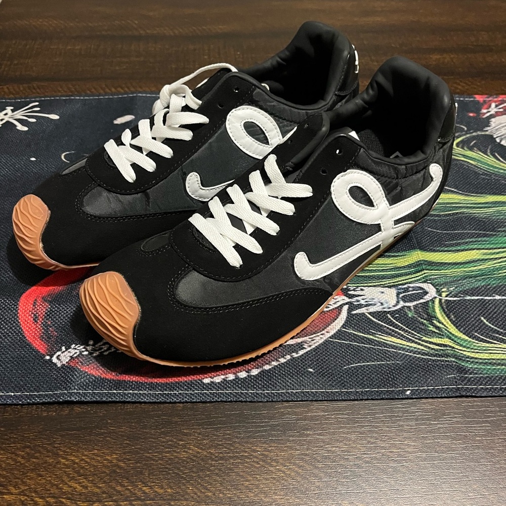 Loewe Black and White Athletic Shoes